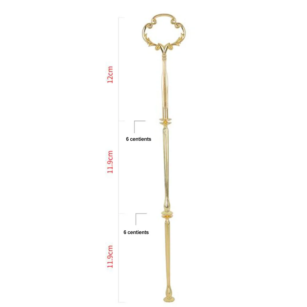 2/3 Tier Cake Plate Stand Cupcake Fittings Silver Golden Wedding Party No Plate Hardware Rod Stand Holder Home Kitchen Cake Tool