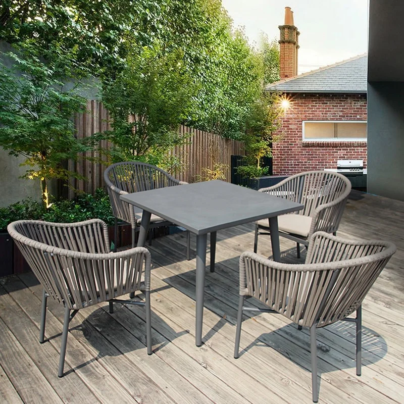 Luxury Modern Outdoor Aluminum Banquette Coffee Shop Chairs For Restaurant Cafe Furniture
