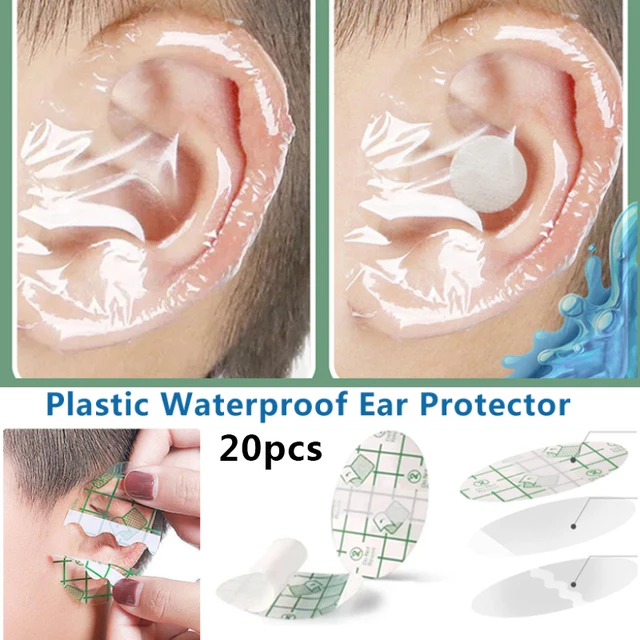 20pcs Plastic Waterproof Ear Protector For Baby Kids Adults Disposable Ear  Stickers Swimming Cover Transparent Nursing Ear Paste