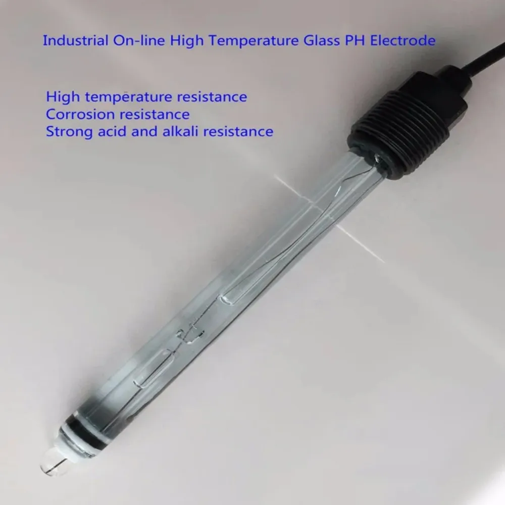 Industrial on-line high temperature PH glass electrode, strong acid and strong base PH electrode, corrosion resistant PH probe 6