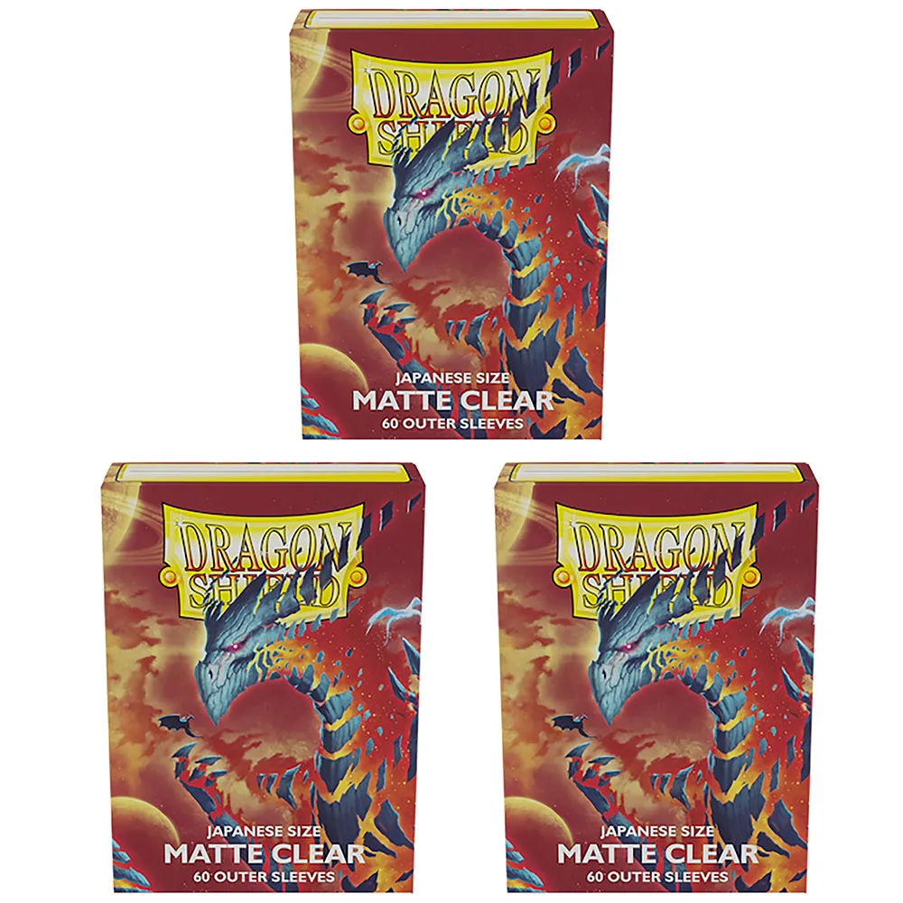 Japanese Size Dragon Shield Matte Clear Outer Sleeves 60 CT for YGO Smooth Card Sleeves Compatible with TCG card protectors sleeves