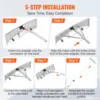 VEVOR Snow Roof Rake 25inch Blade Snow Removal Tool For Roof Protection Anti-Slip Handle Grip House Roof Car Snow Wet Leaves 6