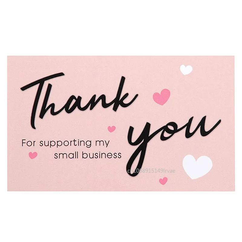 30Pcs Thank You For Your Order Card Pink Thank You For Supporting Small Business Label Gift Decor Card Gift Decor