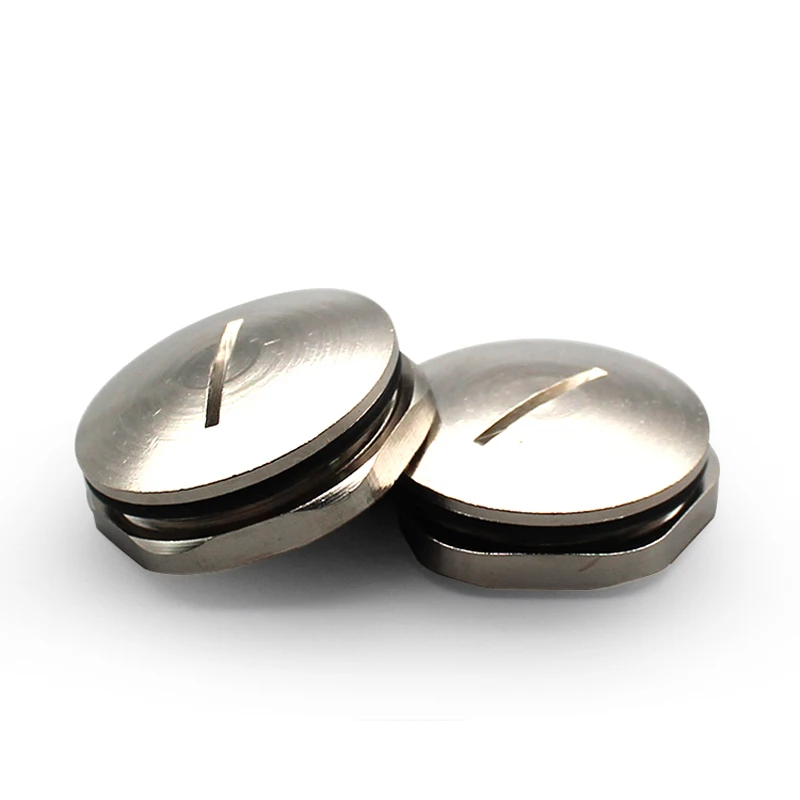 Waterproof Metal Plug Nickel Plated Brass Screw Cover With Nut Protective Tubing Joints PipePG13.5 PG16 PG19 PG21 PG25 PG29 PG36