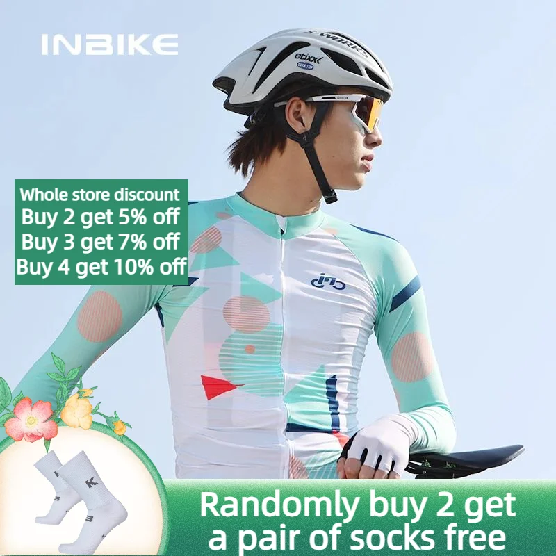 

Inbike Cycling Jersey Long Sleeve Men Road Bike Clothing Thin Breathable Riding Shirts Quick Dry Bicycle Mountain Mtb Jersey