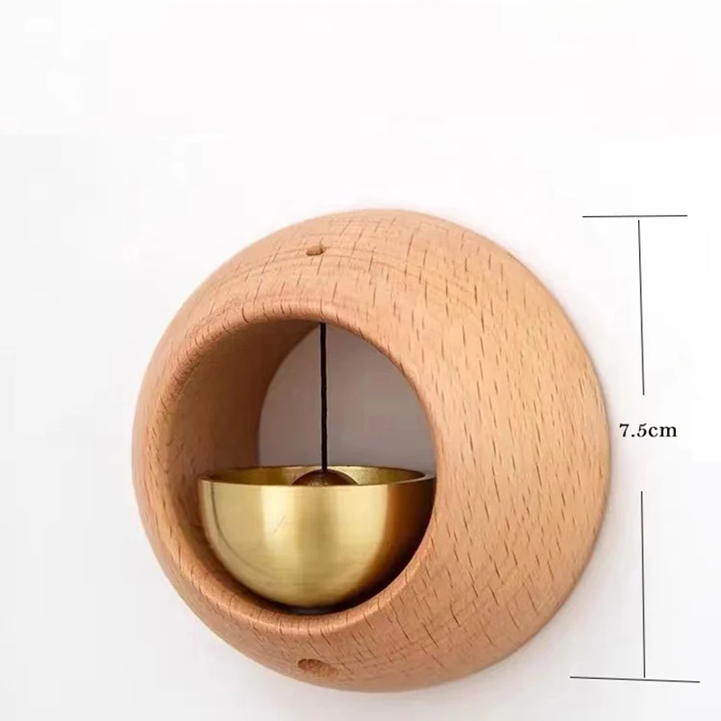 Entrance Doorbell Shopkeeper's Bell Wind Bell Door Opening Wooden Clock Reminder for Home Small Decorations wind bell wind chimes wind chime brass bell