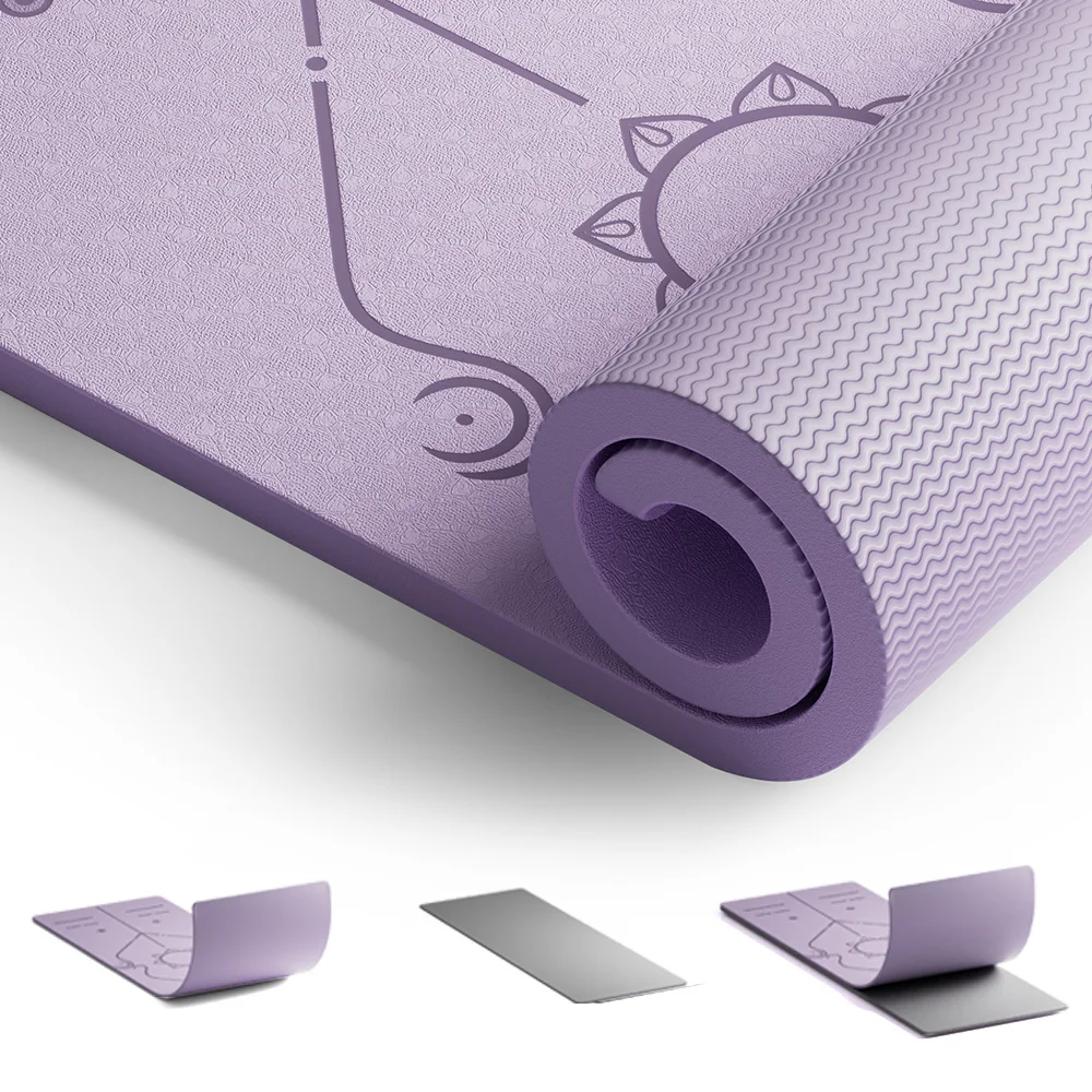 Women Yoga Mat Non Slip Eco Friendly Fitness Exercise Mat Pilates Pro Yoga Mats Workout Mats for Home With Bag