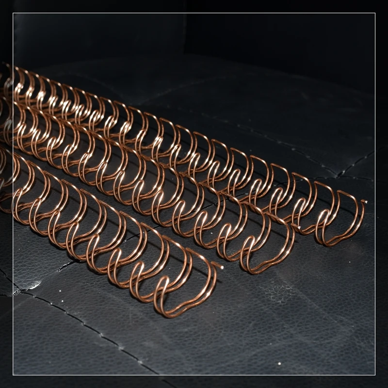 30/50/100PCS/BOX ReadStar Rose gold A4 3:1/2:1 Pitch 6.4-38.1mm OY Double Coil Double Loop Wire Binding Comb Binding Wire Rings