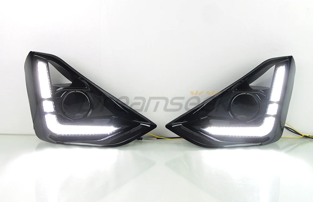 LED DRL Daytime Running Light for Isuzu D-max Dmax Facelift Model RG01 2023+ Fog Lamp w/ Sequential Dynamic Turn Signal Daylight