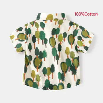 قميص بولو قطني قابل للتنفس للأطفال ، تي شيرت بياقة مطوية لأسفل ، قمم شخصية الشارع ، ملابس الأولاد ، أزياء الأطفال ، الصيف 3