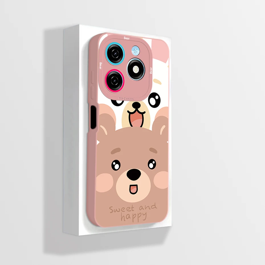 Cute Cartoon Astronaut Square Liquid Silicone Soft Protective Phone Cover in Fun Colors