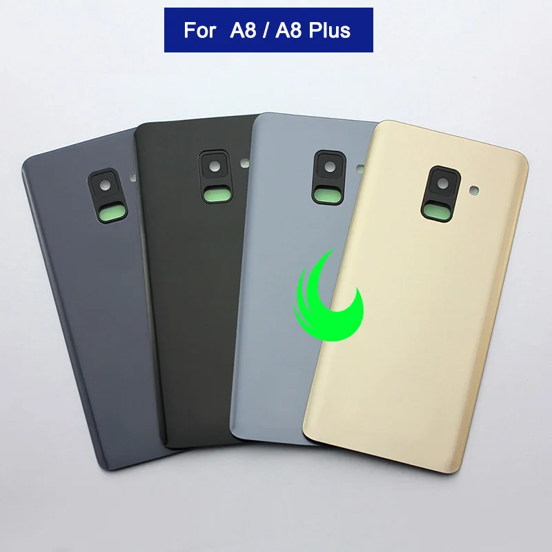 

Оригинальная задняя крышка батарейного отсека для Samsung Galaxy A8 Plus 2018 A730F Задняя стеклянная крышка корпуса для Samsung A8 + заднее стекло w Lens
