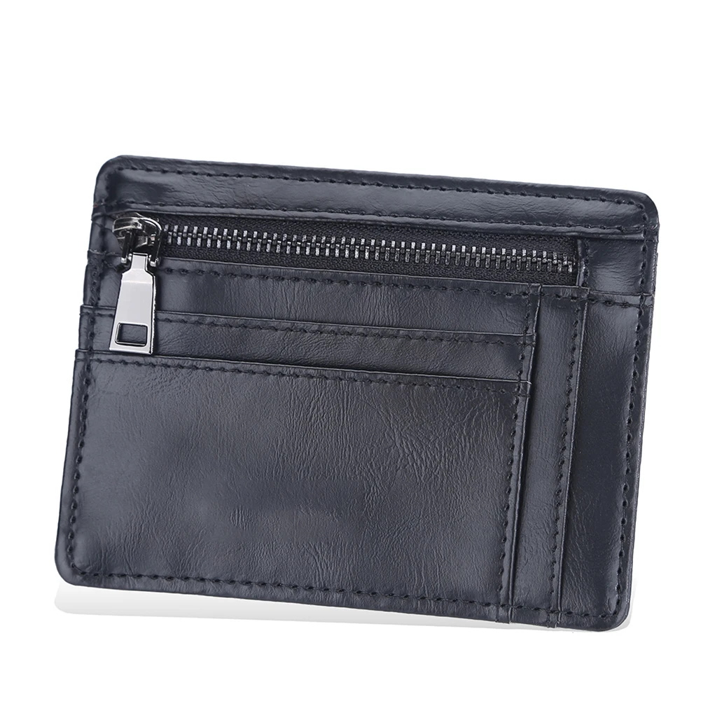 

New Wallet Fashion Solid-Color Thin Men's Card Holder Portable Wear-Resistant Card Holder For Coin Credit Card