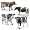 Simulated Farm Poultry, Livestock, Cow Model, Simmental Cattle, Black and White Cow Decoration, Ranch Animals 2