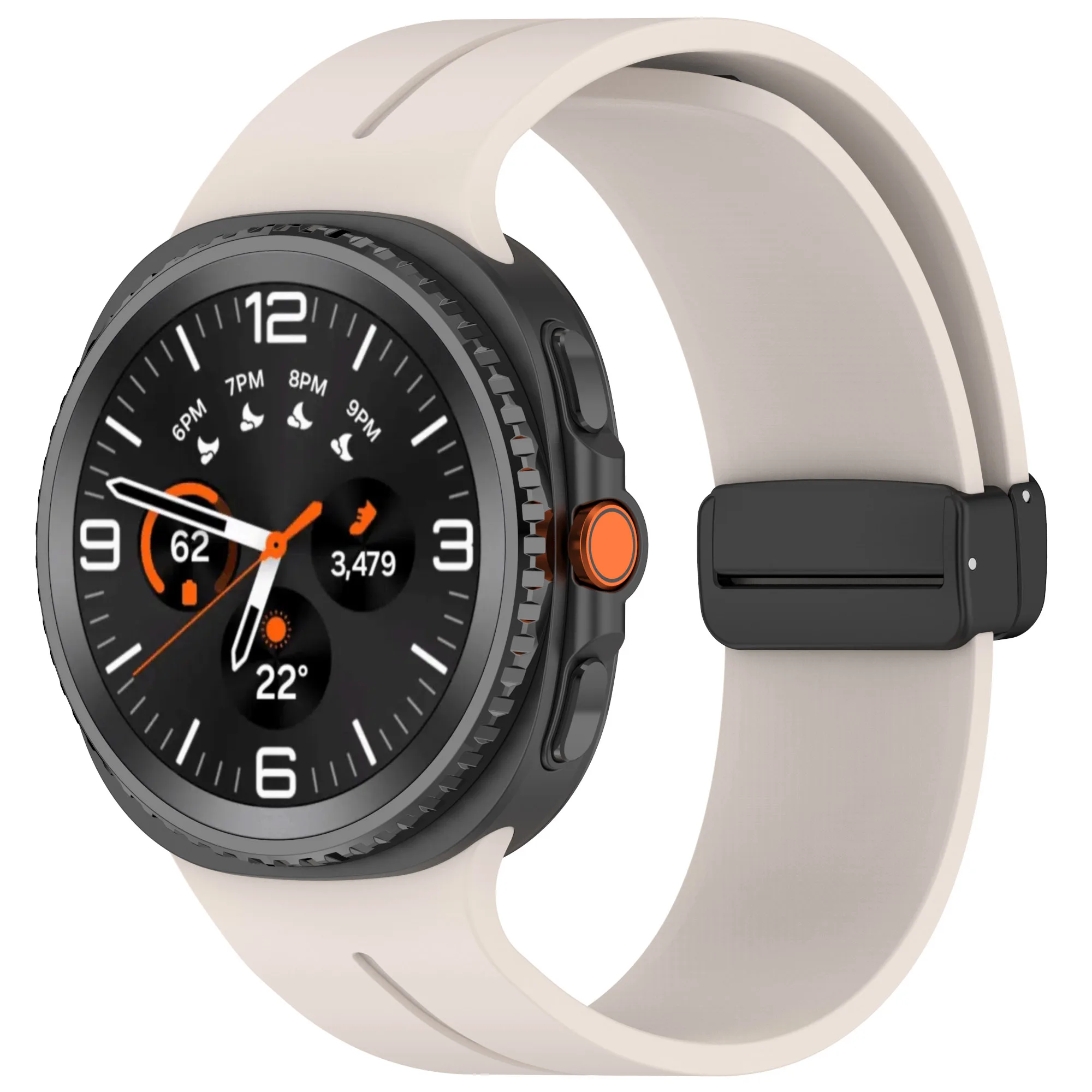 Sport Silicone Strap with Magnetic Buckle - Comfortable Bracelet for Smartwatches