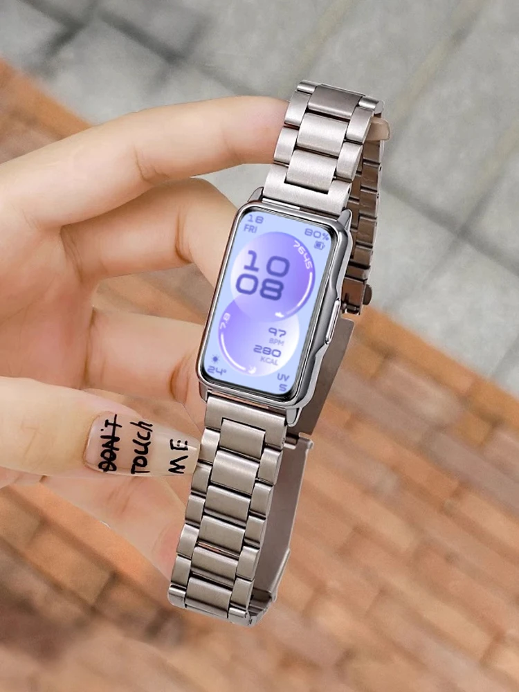 Stainless Steel Wristband Link Bracelet Strap for Smartwatch Accessories