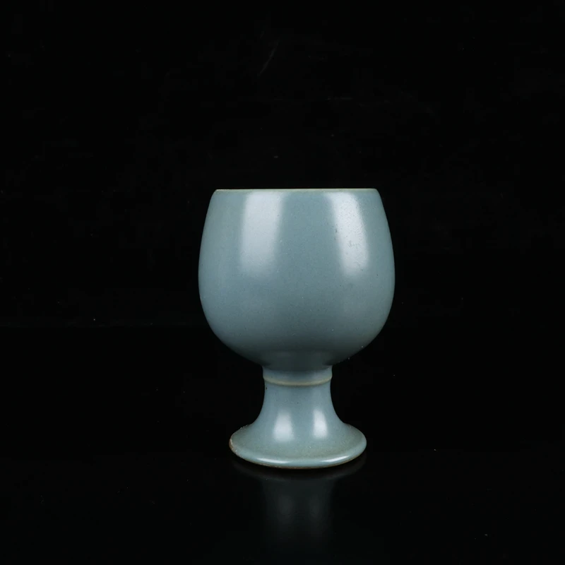 

Ru Glazed High Foot Cup Ming Jiajing Home Crafts Decoration Family Porcelain Ornaments