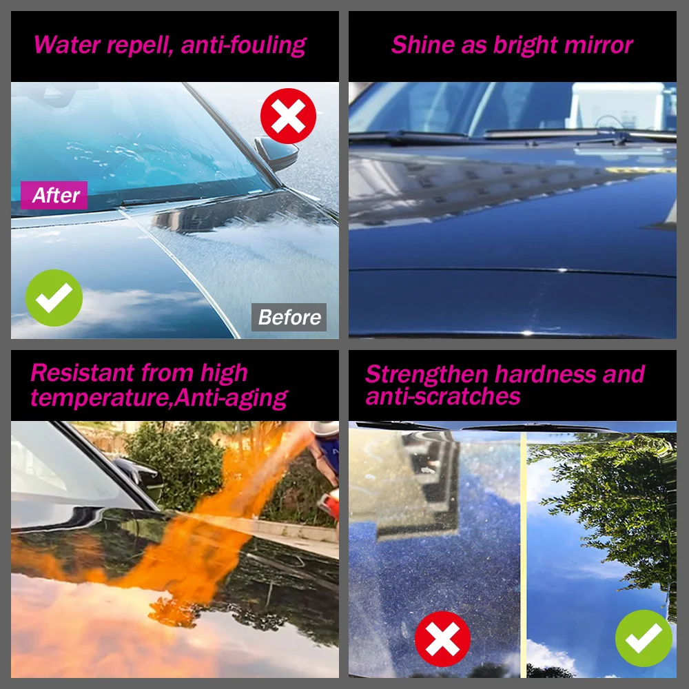 Flamingo F361K 410ml Jet Black Wax Ceramic Coating For Black Car Crystal Wax Nano Hydrophobic Liquid Polymer Oleophobic Wax