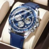 POEDAGAR Original Luxury Men Clock Fashion Luminous Waterproof Chronograph Date Watch For Man Leather Quartz Men's Watches Reloj
