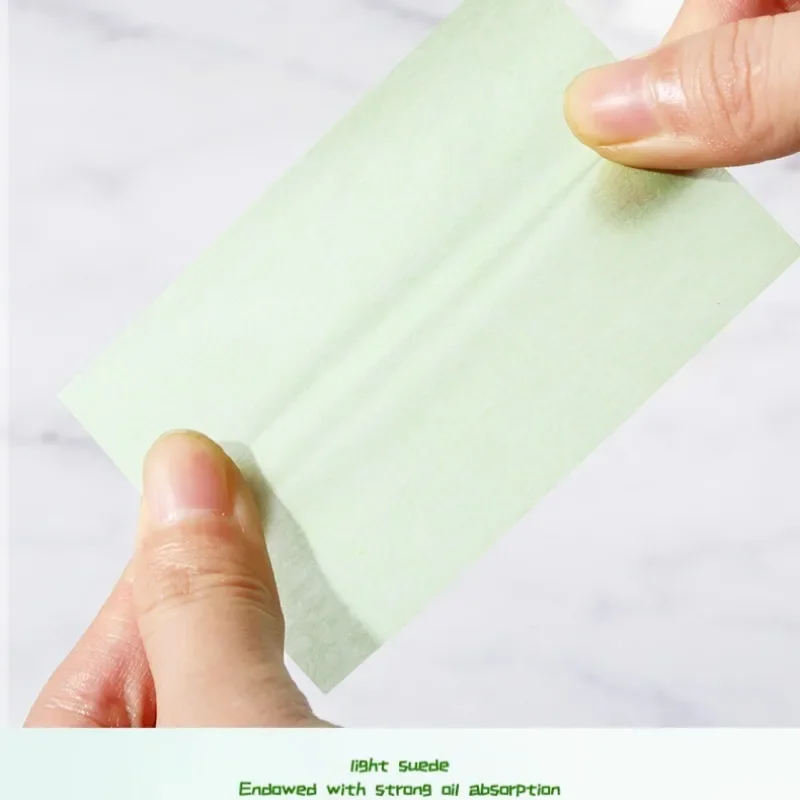 100pcs/Bag Facial Oil Blotting Paper Green Tea