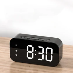 Enhanced LED Alarm Clock with Sound Control and Temperature Display, Silent and Multifunctional (Black)