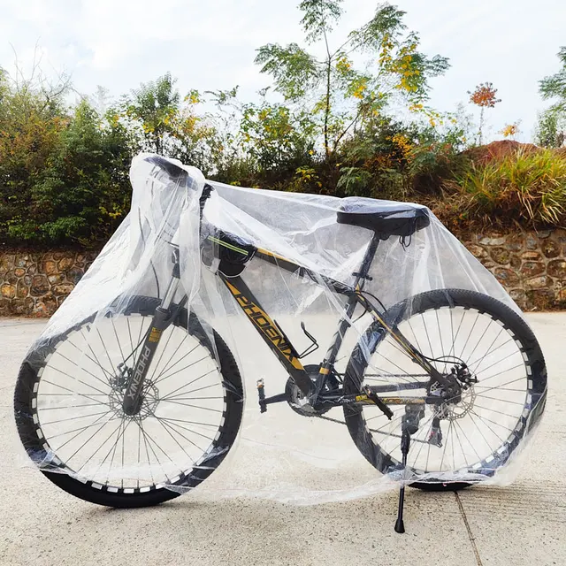Housse de protection transparente épaisse pour vélo, toutes saisons, imperméable, pour l'extérieur, moto, Scooter, housse anti-poussière 1