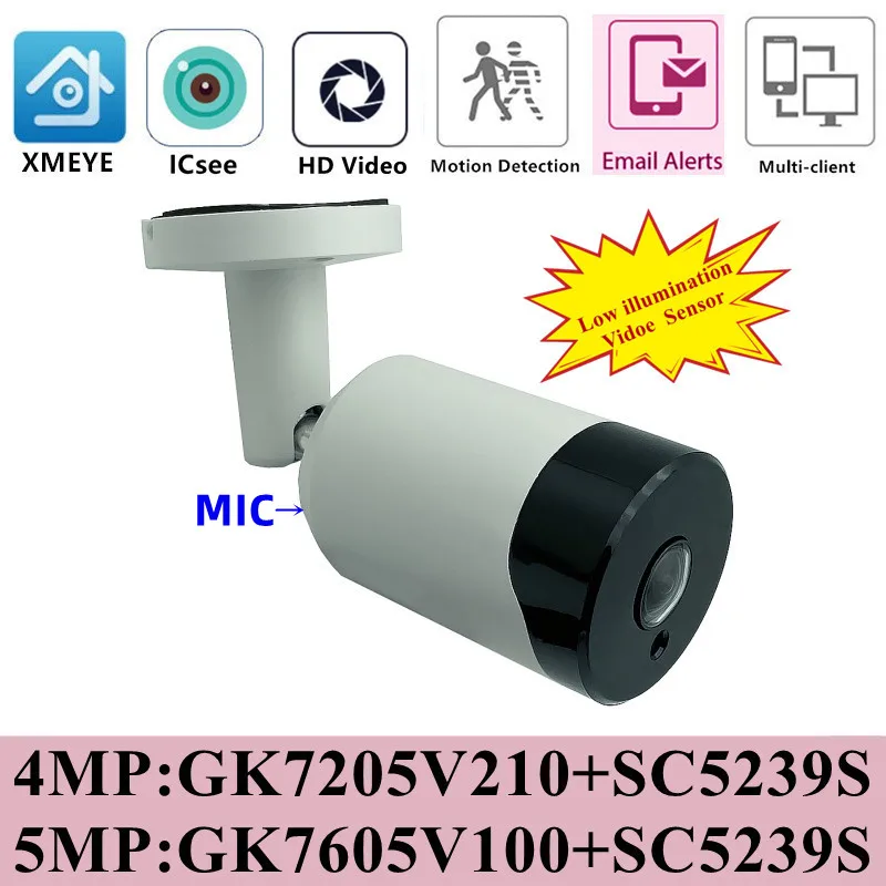 4/5mp Gk7605v100+sc5239s Panorama Ip Metal Bullet Camera Fisheye 2880*