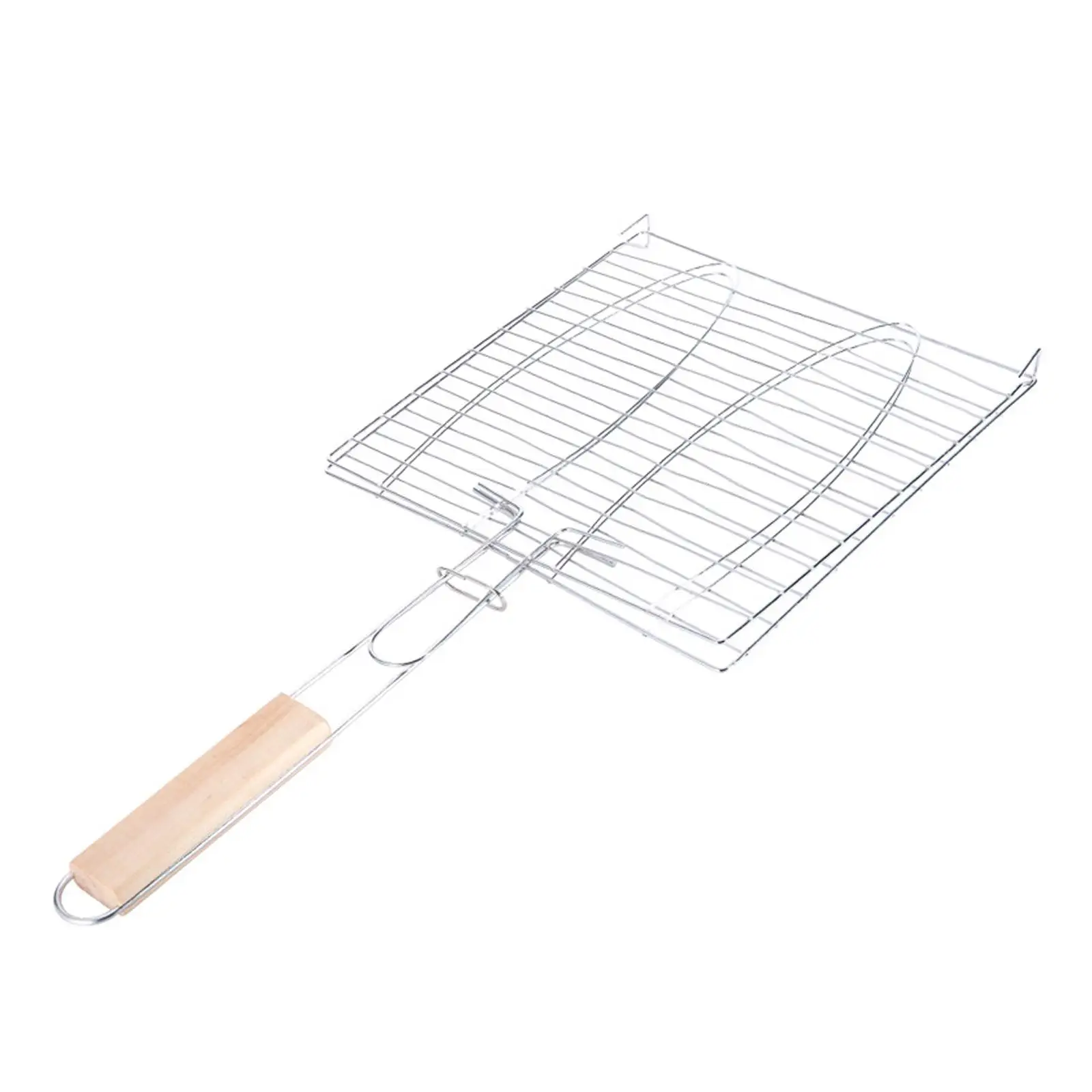 

BBQ Grill Basket Metal Fish Grilling Basket for Veggie Steak Camping Cooking