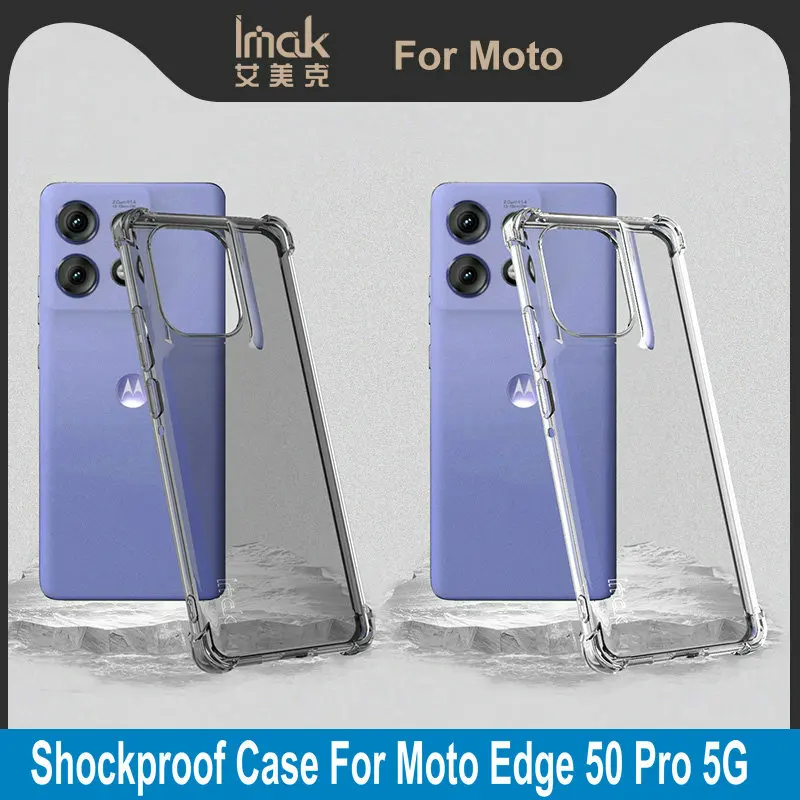 

Для MOTOROLA Moto Edge 50 Pro 5G чехол IMAK ударопрочный прозрачный тонкий мягкий Силиконовый ТПУ задний Чехол Edge50 Pro чехлы для телефонов