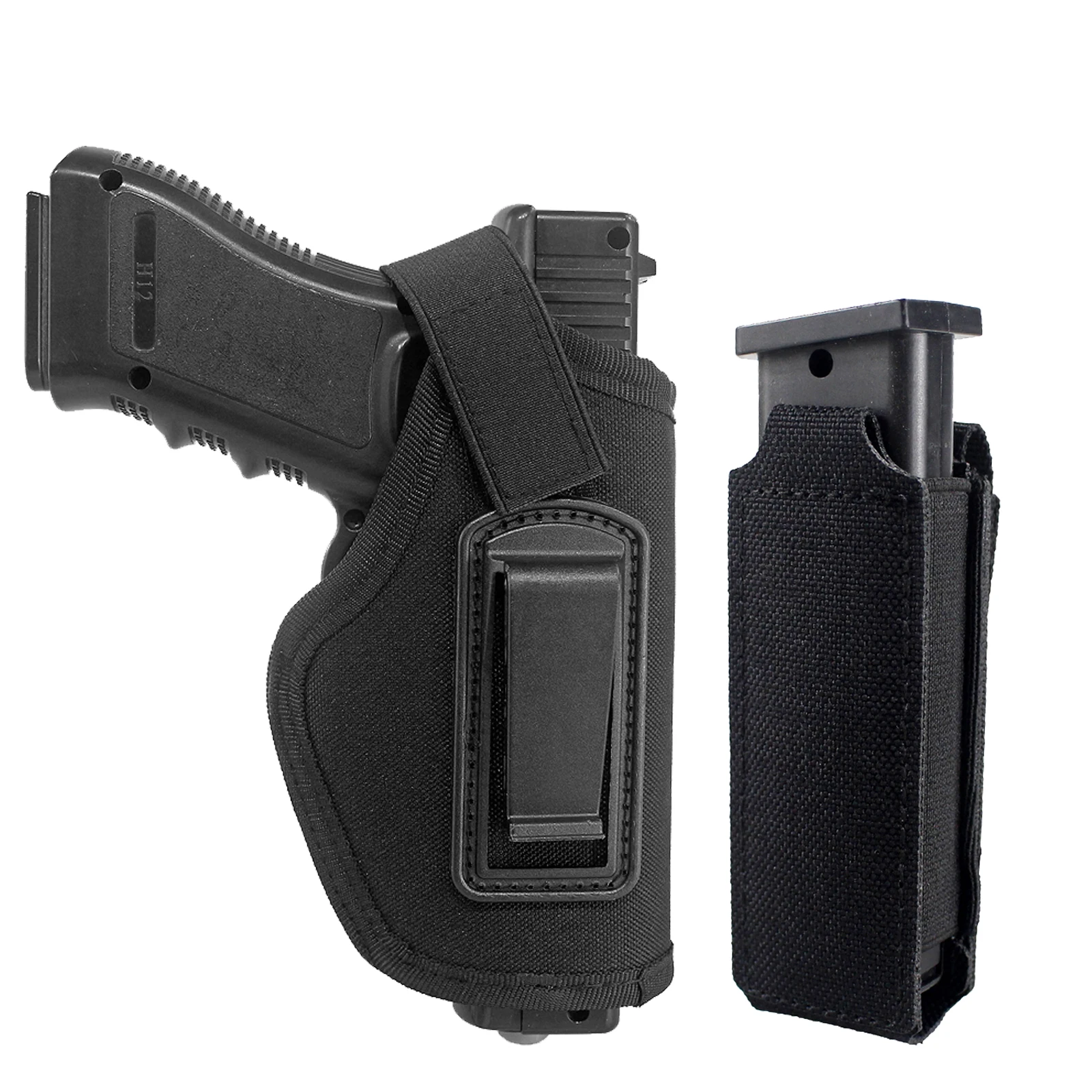 

Tactical Concealed Carry IWB Gun Holster & Magazine Pouch for Glock 17 19 23 25 32 38 Sig Sauer P320 Springfield XDS 4" - XDE