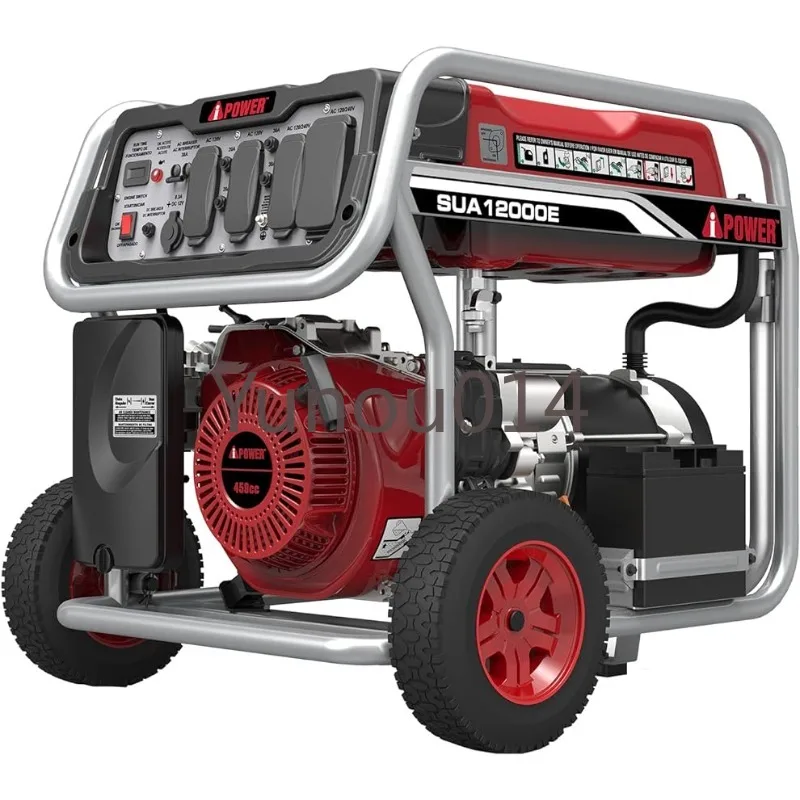 

A-iPower SUA12000E 12000 Watt Portable Generator Heavy Duty Gas Powered with Electric Start for Jobsite, and Whole House Backup