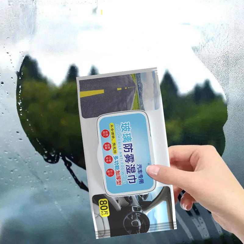 Winter Car Anti-fog Wipes Windshield Rearview Mirror Wipes Rain-proof Car  Wipes Glass Window Lens Wet Wipes for Rainy Foggy Day