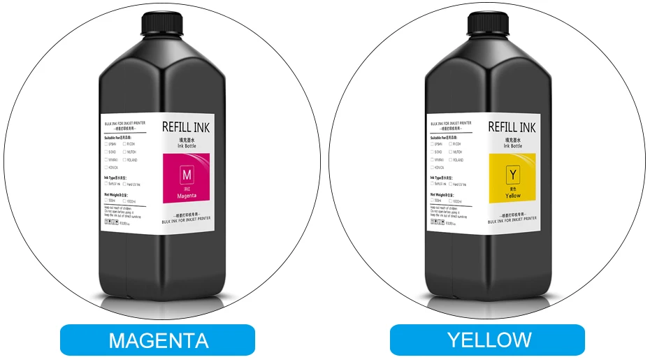 Description Picture 3 of item1000ML/Bottle UV DTF Ink and Varnish for UV DTF Film A B for Epson Printer XP600 TX800 1390 L800 L1800 L805 UV Ink Refill kit