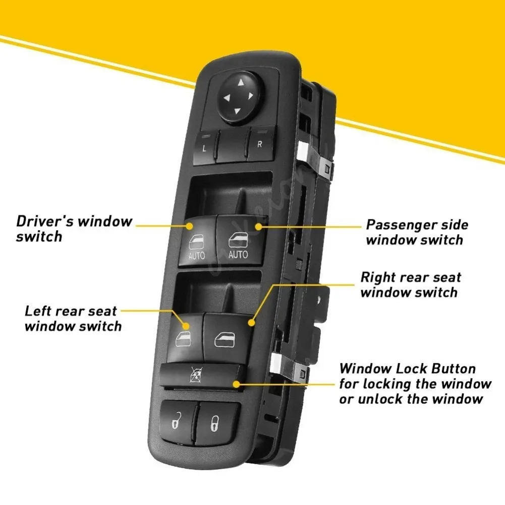 68620474AA 68139805AB For Dodge Charger Ram Chrysler 200 300 4-Door 2011-2016 Front Left Electric Power Master Window Switch 3