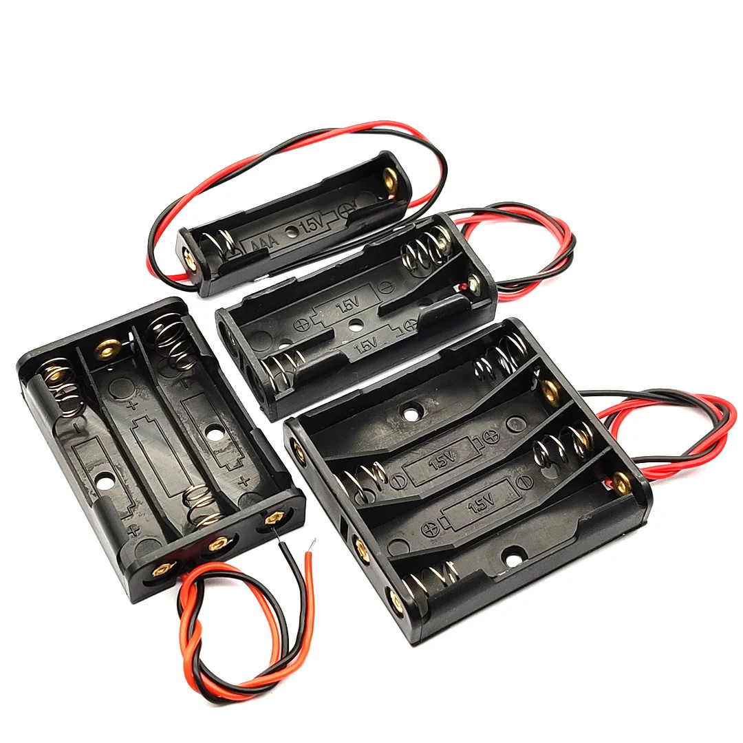 AAA Battery Box AAA Battery Case Holder Leads 1/2/3/4 Slot battery storage box battery case battery holder battery box