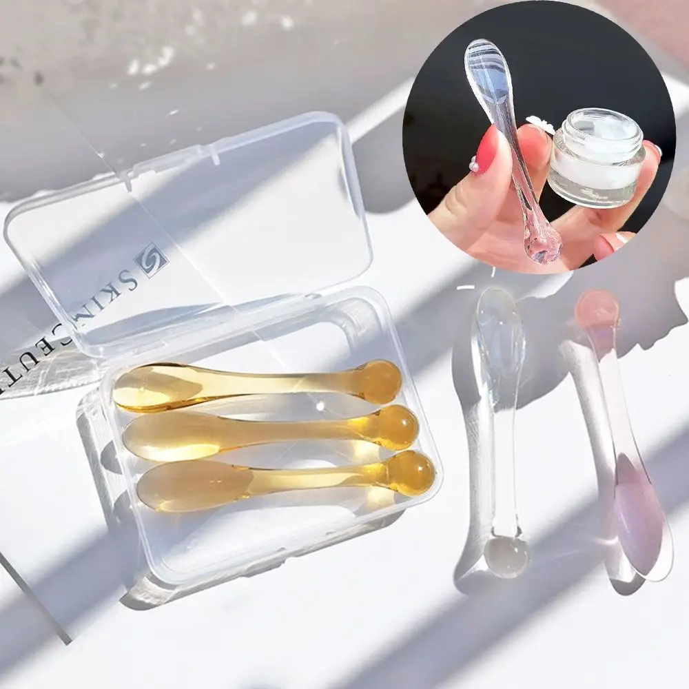 

3/5Pcs Acrylic Cosmetic Spatulas Scoop Face Cream Mask Mud Mixing Spoon Mini Eye Cream Absorb Roller DIY Facial Beauty Tools