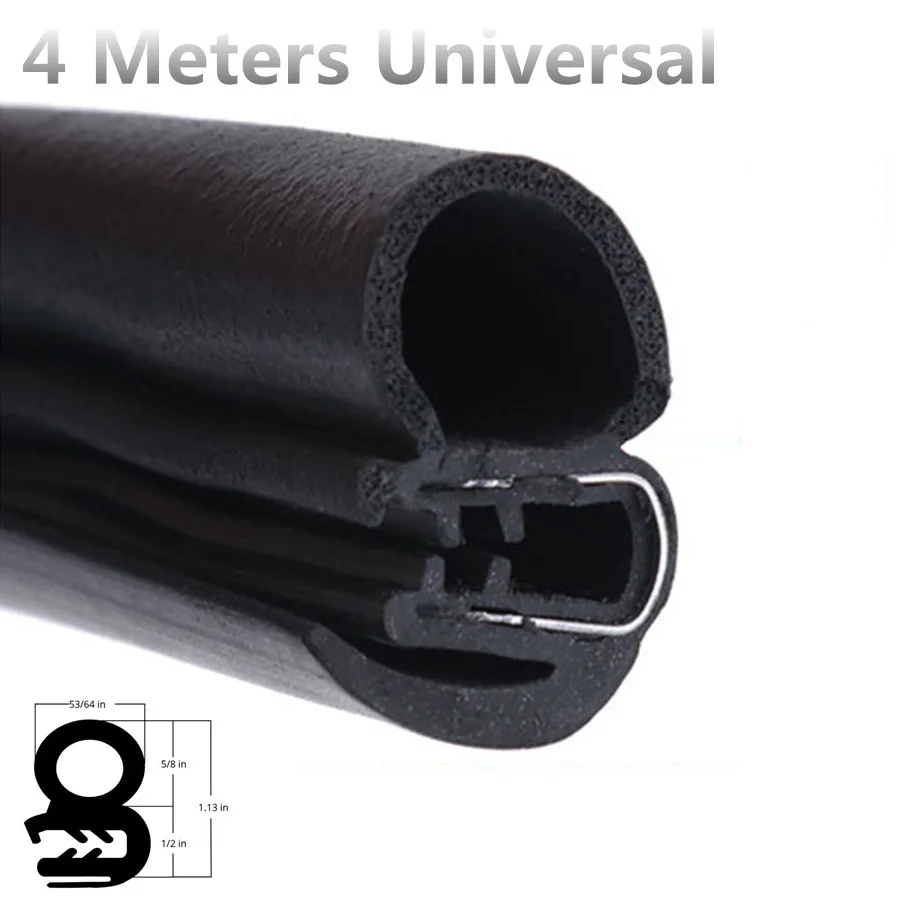 Metros de Borracha Selo da Porta do Carro Weatherstrip Epdm Cinto Aço Weatherstripping à Prova de Som à Prova Impermeável Água 4
