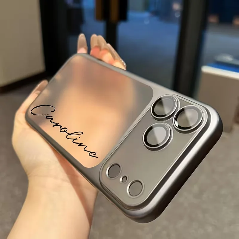 Personalized Customized Signature Name Transparent Frosted Hard PC Phone Case