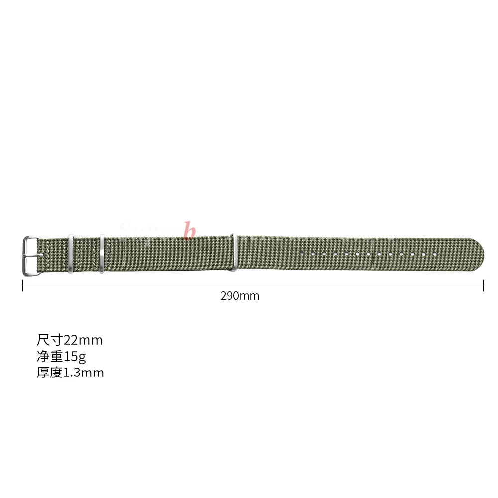 Neues geripptes Nylon-Uhrenarmband, Nylon-Uhrenarmband, 18 mm, 19 mm, 20 mm, 22 mm, Uhrenarmband-Zubehör für Militäruhrenarmbänder – Detail 13