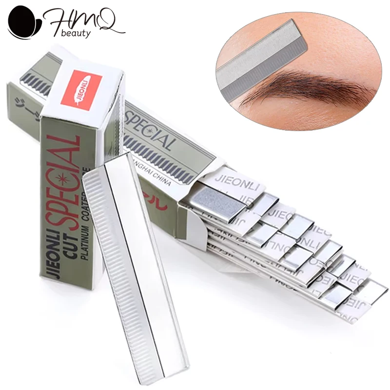 10/20/50pcs Professional Eyebrow Trimmer Blades Stainless Steel Face Hair Remover Replaceable RazorBeauty Salon Makeup Tools