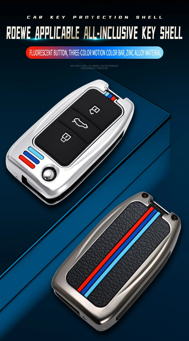 3 pulsanti in lega di zinco Remote Car Fold Key Case Cover per Roewe RX5 2017 anno per MG ZS Auto Key Shell accessori portachiavi 6 3 pulsanti in lega di zinco Remote Car Fold Key Case Cover per Roewe RX5 2017 anno per MG ZS Auto Key Shell accessori portachiavi - Sc10fec307cdb43819cfe48f8132d0a80T
