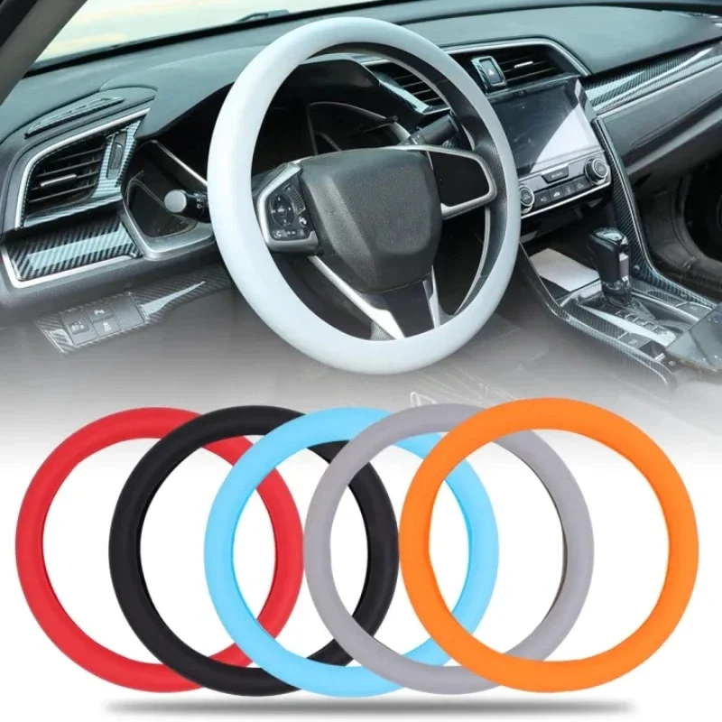Steering Wheel Cover Non-Slip Silicone Elastic Stretch Car Protective