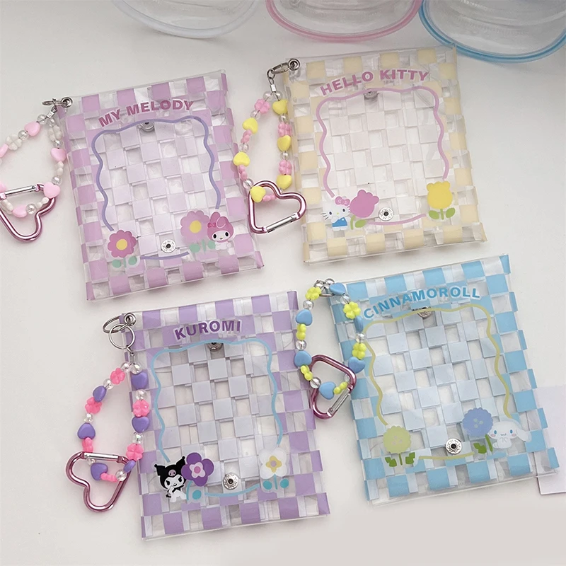 

Sanrio ПВХ прозрачная сумка для хранения Каваий Hello Kitty Cinnamoroll аниме мини подвесная сумка прозрачная сумка для хранения куклы