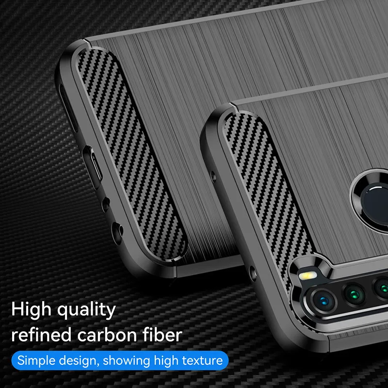 Carbon Fiber Shockproof Silicone Bumper Case - 6.3 Inch
