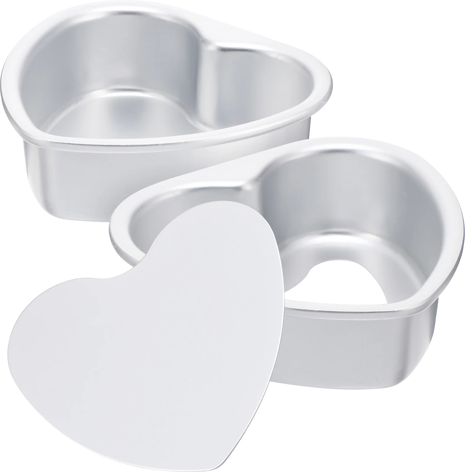 

2 Pcs Biscuit Cake Mold Silicone Molds Chocolate Muffins Aluminum Alloy Baking Mould