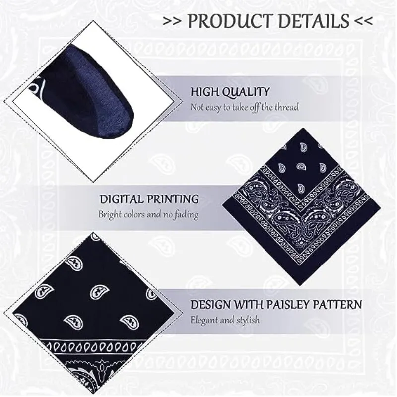 Bandana Hair Bands Wrist Wraps Face Mask Handkerchief Unisex Bandana scarf bandana hair bands