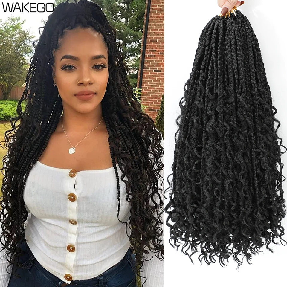 14 18 Inch Ombre Goddess Box Braids Crochet Hair Purple Pink Bug Blue Blonde 30 27 350 Colors Bohemian Box Braids Hair Entension 5