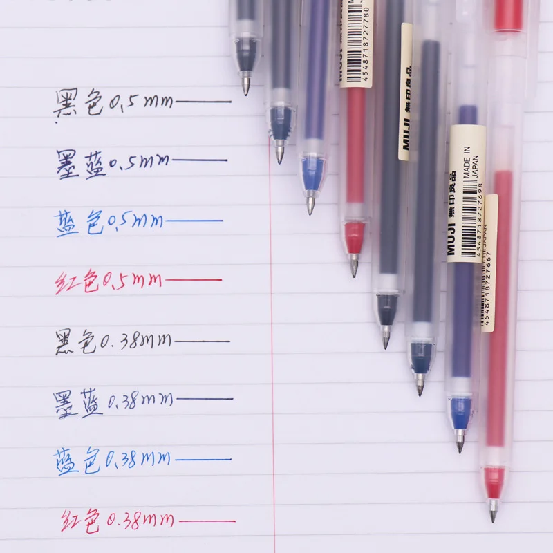 0.38/0.5mm Fine Gel Pen Blue/Black Ink Refills Rod Handle Gel Pen School Ballpoint Office Student Writing Stationery Gel Pens Gel Pen Refills Ballpoint Pen