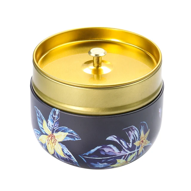 Retro Festett Virágok Aranyozott Csillag Galaxis Surf Strand Ónlemez Fém Malacka Bank Cukorka Ékszer Fülhallgató Élelmiszerek Tároló Doboz Dekoráció - Image 2