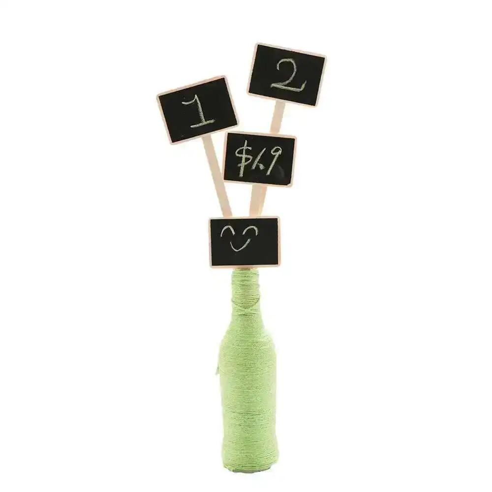 Klassische Mini-Retro-Holztafel, Preisschild, Nachrichtentafel, Wordpad, Tafel, Garten, Blume, Holzkarte, Plug-in-Schild, Plaketten – Detail 5